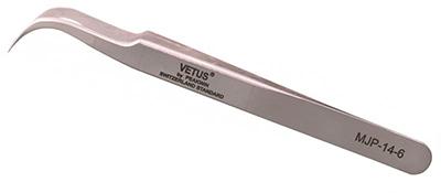 MJP-14-6 Curved tip stainless steel antimagnetic medical tweezer