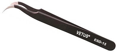 ESD-15 Curved stainless steel anti-static tweezer