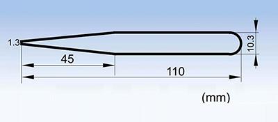 101-SA Stainless steel non-magnetic short tweezers