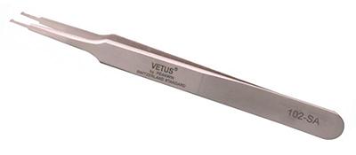 102-SA broad tip acid-resistant non-magnetic tweezers