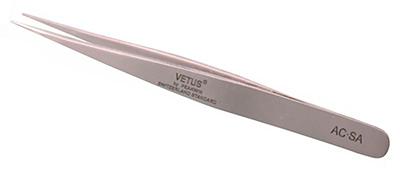 AC-SA Stainless steel anti-slip short tweezers