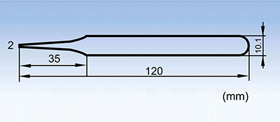 ST-13 Stainless steel broad tip non-magnetic tweezers