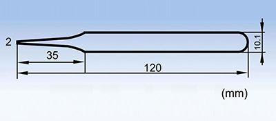 ST-13 Broad tip precision stainless steel tweezers