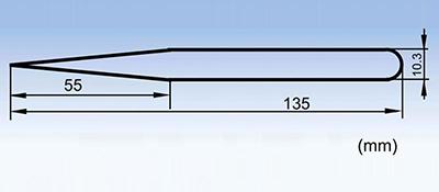 ESD-12 short pointed tip stainless steel anti-static tweezers