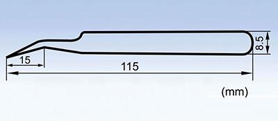 ESD-17 curved stainless steel anti-static tweezers