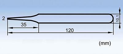 ESD-13 broad tip anti-static stainless steel tweezers