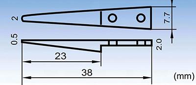 ESD-249원형 팁 교체 스테인리스강 핀셋